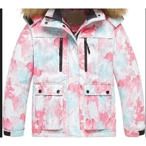 Pursky Girl's Waterproof Ski Jacket Kids Winter Snow Coats Kid's Snow 4-5